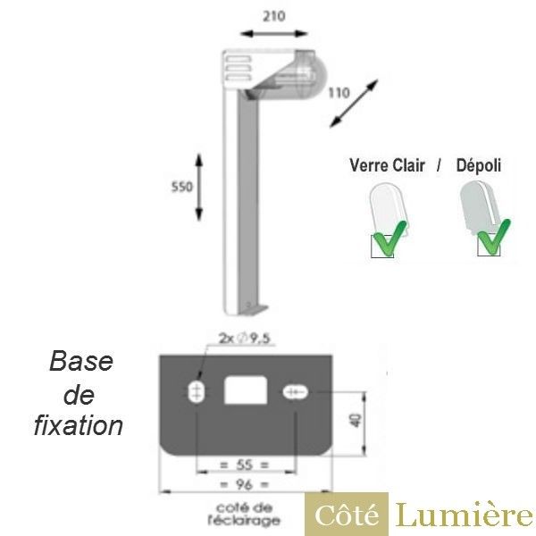 Dimensions borne RP195 Roger Pradier by MEGALUX 33